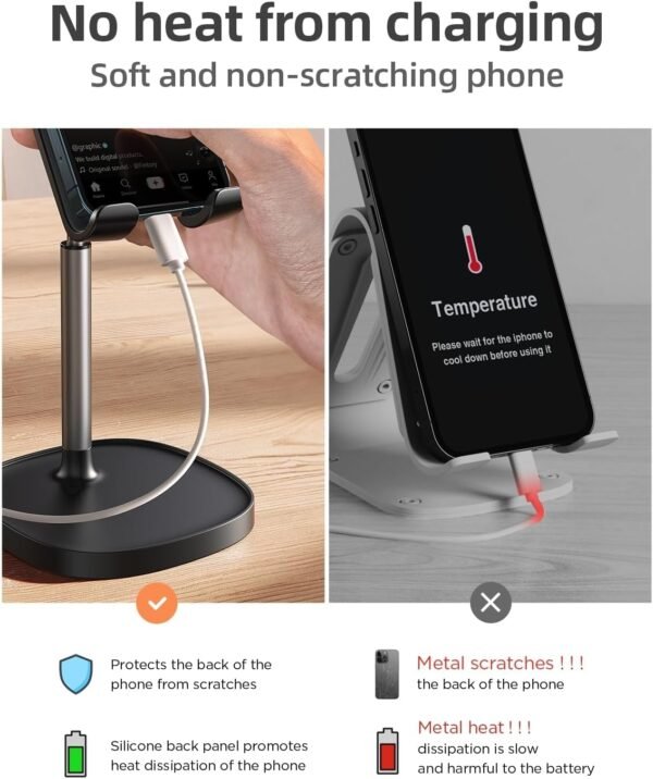 Adjustable Phone Stand for iPhone, Tablets, and Gaming Desks - Image 3
