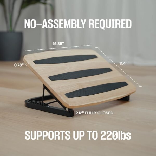 Ergonomic Adjustable Under Desk Footrest with 7 Angle Settings - Image 4