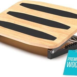 Ergonomic Adjustable Under Desk Footrest with 7 Angle Settings