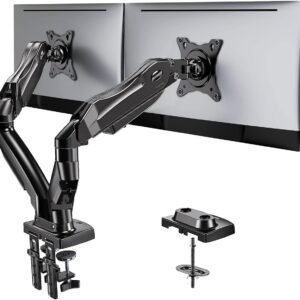 Dual Monitor Stand – Full Adjustable Desk Mount with Swivel & Tilt
