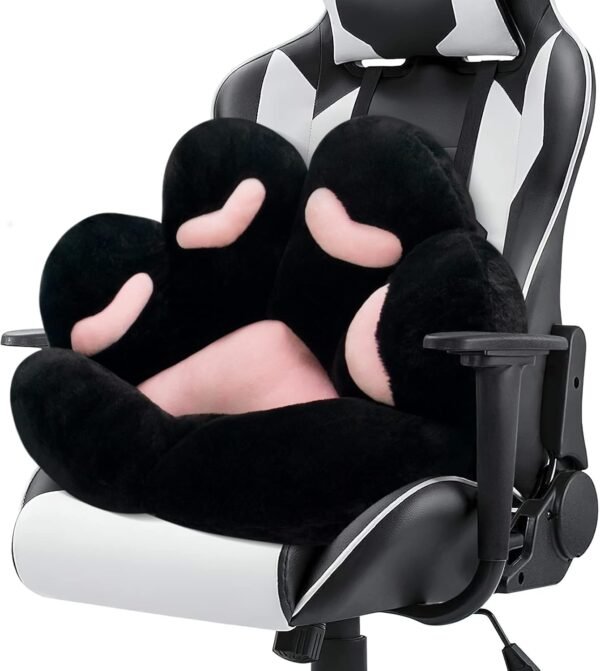 Cat Paw Plush Seat Cushion – Cozy Kawaii Chair Pillow