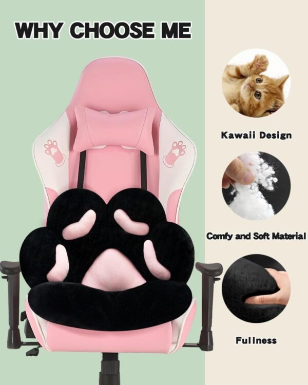 Cat Paw Plush Seat Cushion – Cozy Kawaii Chair Pillow - Image 5