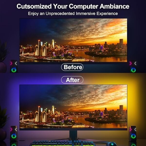 PC Monitor Backlight Strip – Sync LED Lights for Gaming - Image 3